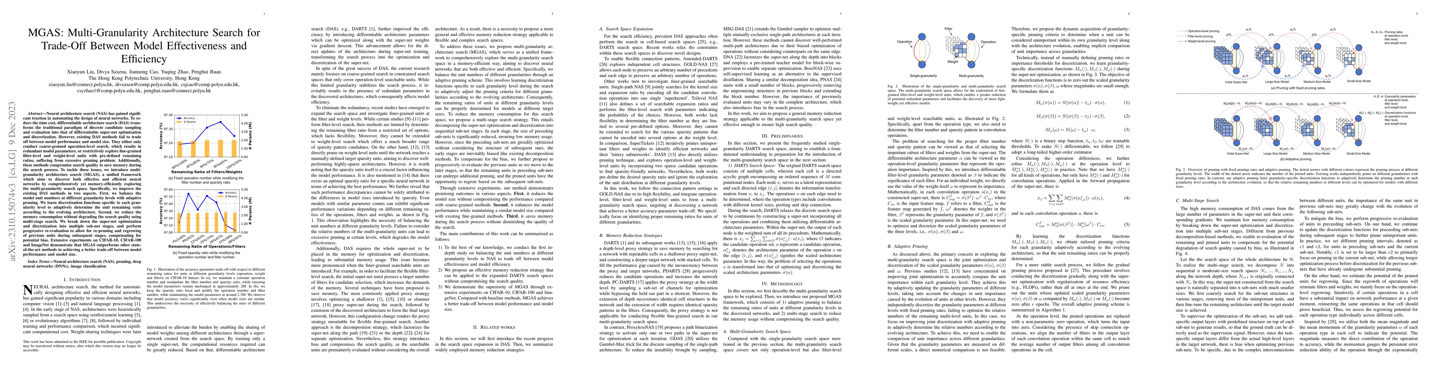 Thumbnail for MGAS: Multi-Granularity Architecture Search for Trade-Off Between Model
  Effectiveness and Efficiency