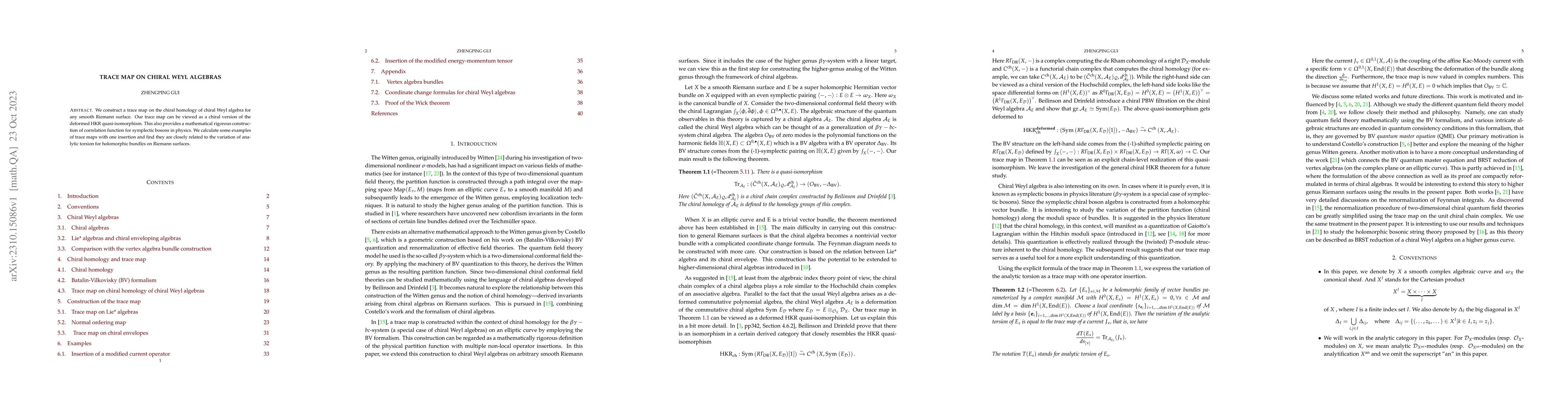 Thumbnail for Trace Map on Chiral Weyl Algebras