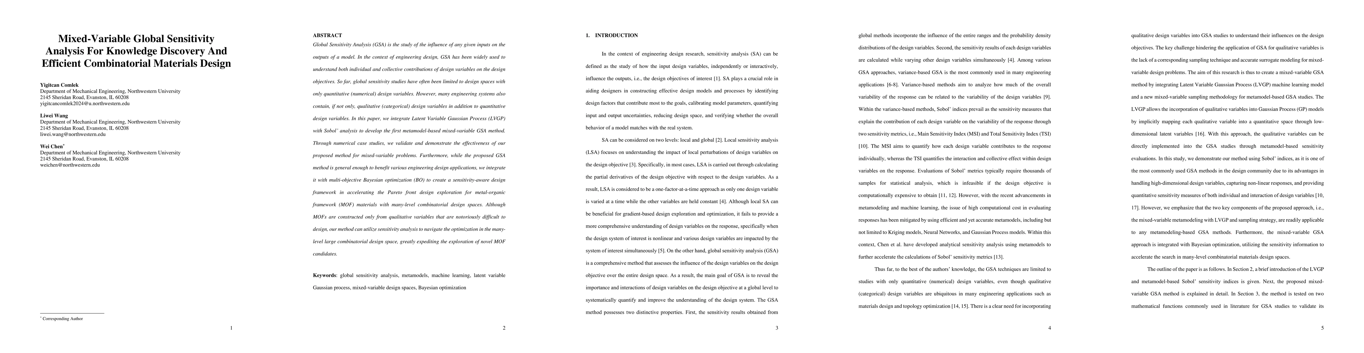 Thumbnail for Mixed-Variable Global Sensitivity Analysis For Knowledge Discovery And
  Efficient Combinatorial Materials Design