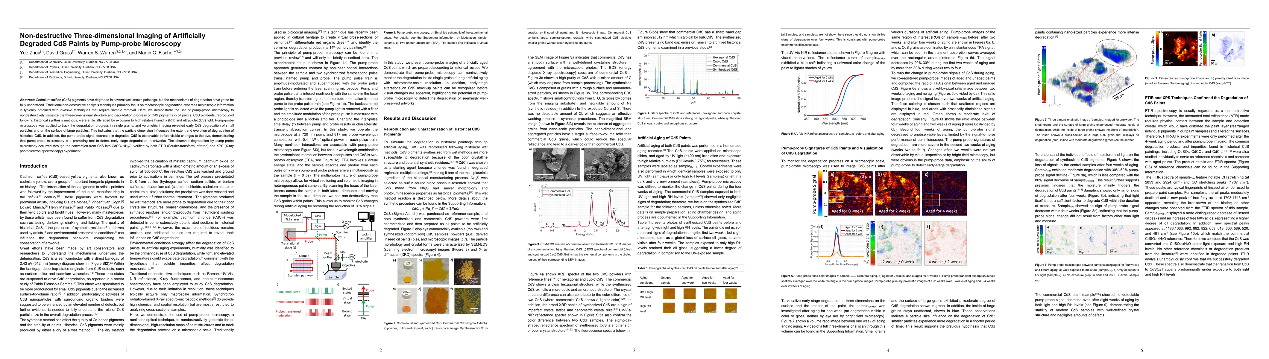 Thumbnail for Non-destructive Three-dimensional Imaging of Artificially Degraded CdS
  Paints by Pump-probe Microscopy