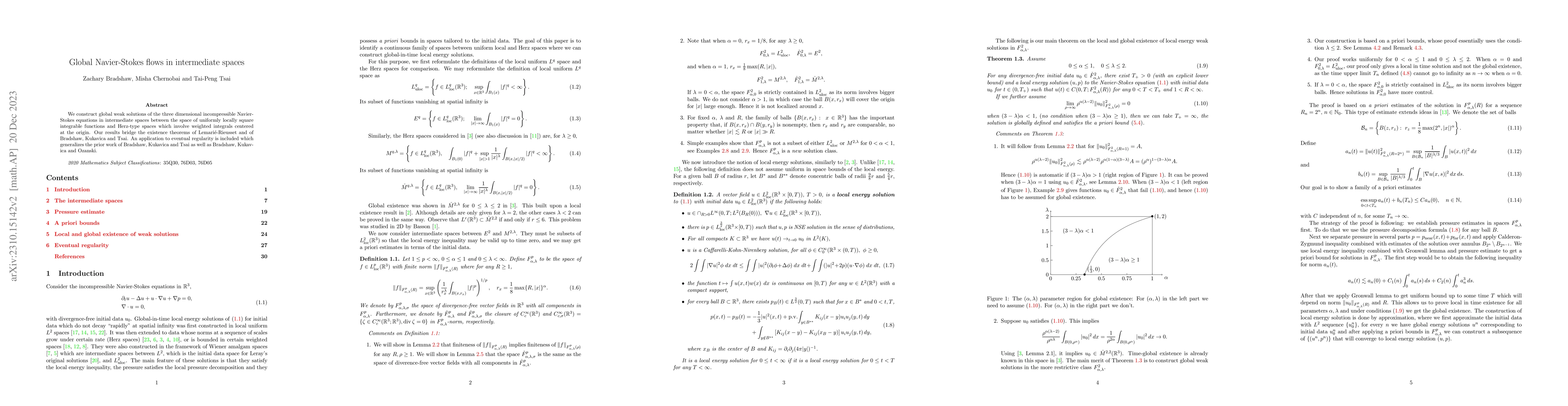 Thumbnail for Global Navier-Stokes flows in intermediate spaces