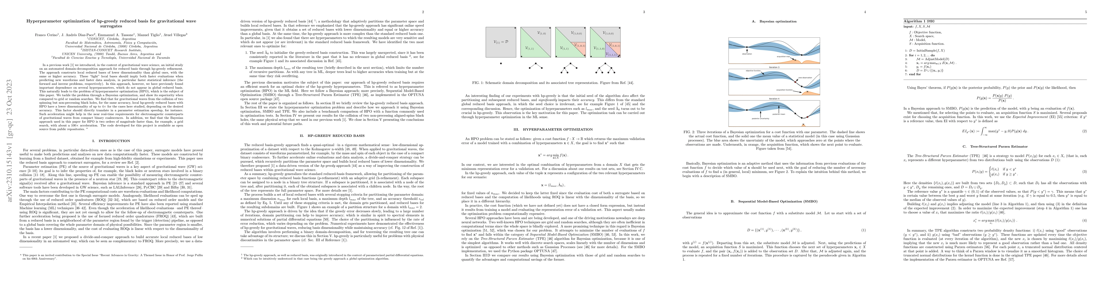 Thumbnail for Hyperparameter optimization of hp-greedy reduced basis for gravitational
  wave surrogates