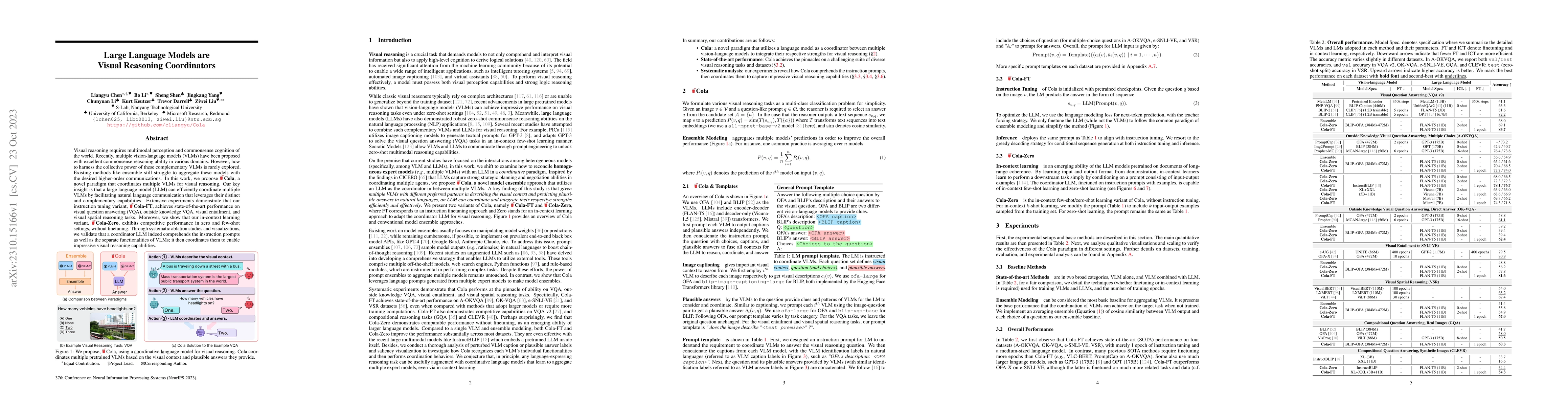 Thumbnail for Large Language Models are Visual Reasoning Coordinators