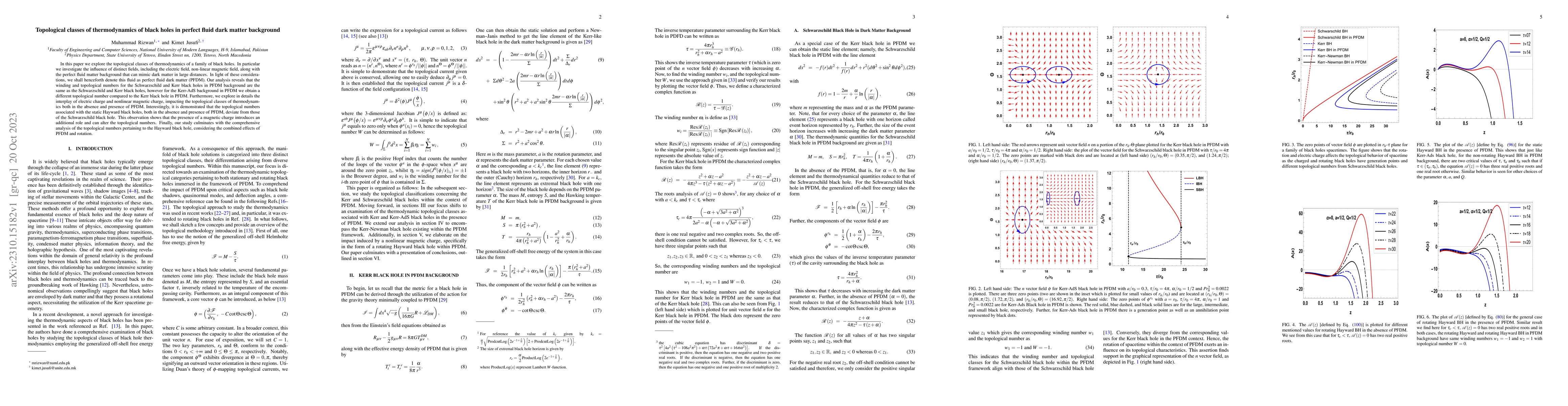 Thumbnail for Topological classes of thermodynamics of black holes in perfect fluid
  dark matter background