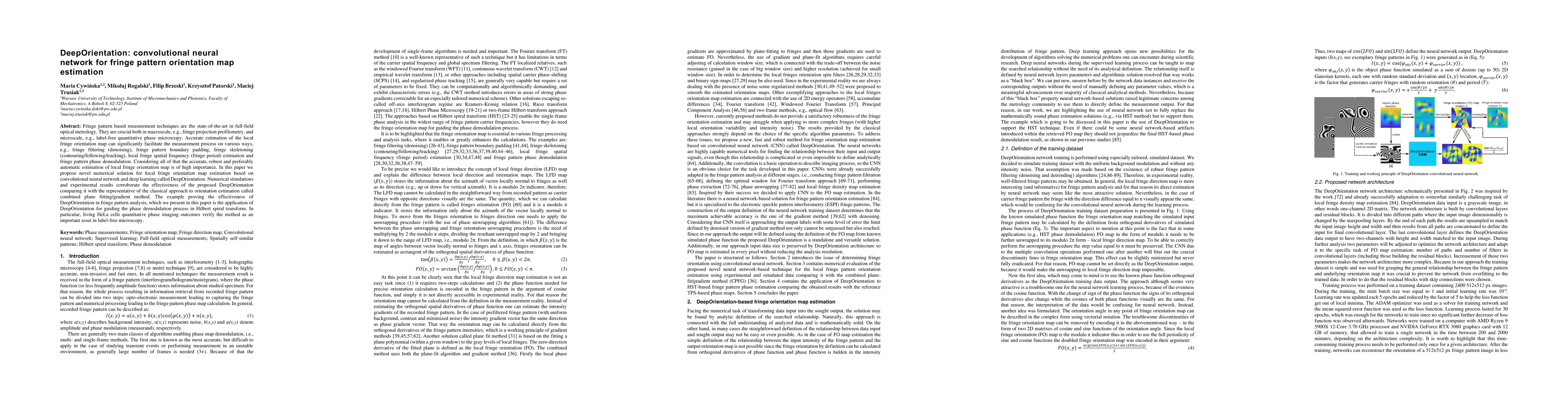 Thumbnail for DeepOrientation: convolutional neural network for fringe pattern
  orientation map estimation