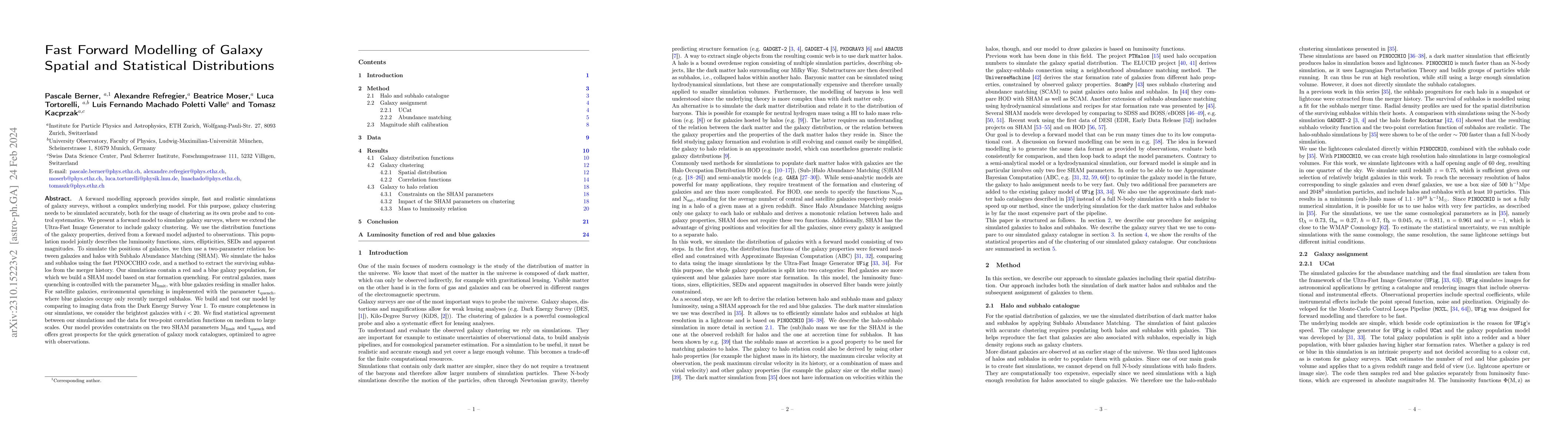 Thumbnail for Fast Forward Modelling of Galaxy Spatial and Statistical Distributions