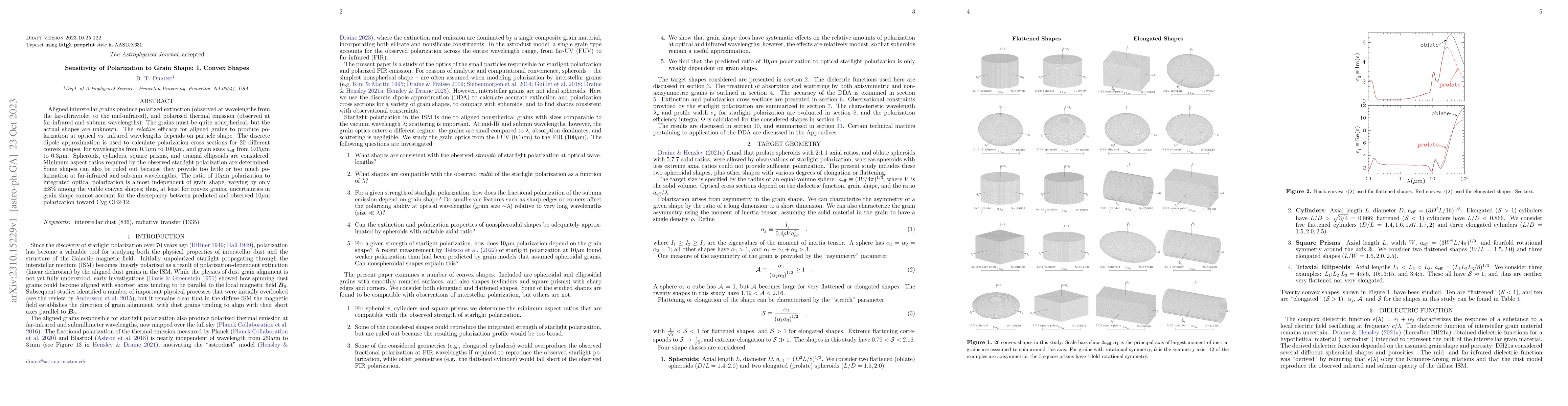 Thumbnail for Sensitivity of Polarization to Grain Shape: I. Convex Shapes