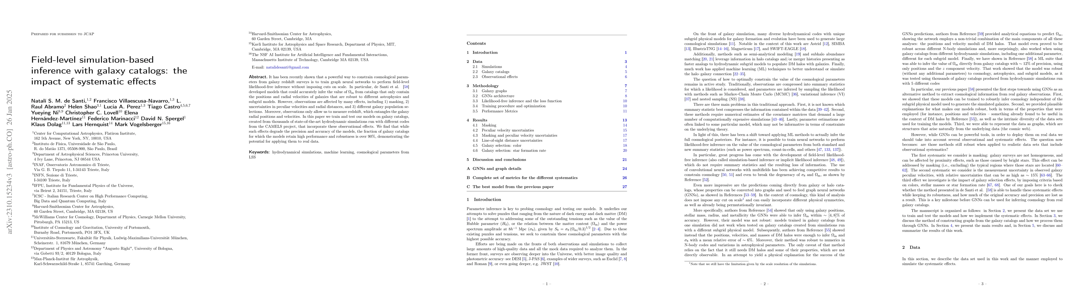 Thumbnail for Field-level simulation-based inference with galaxy catalogs: the impact
  of systematic effects