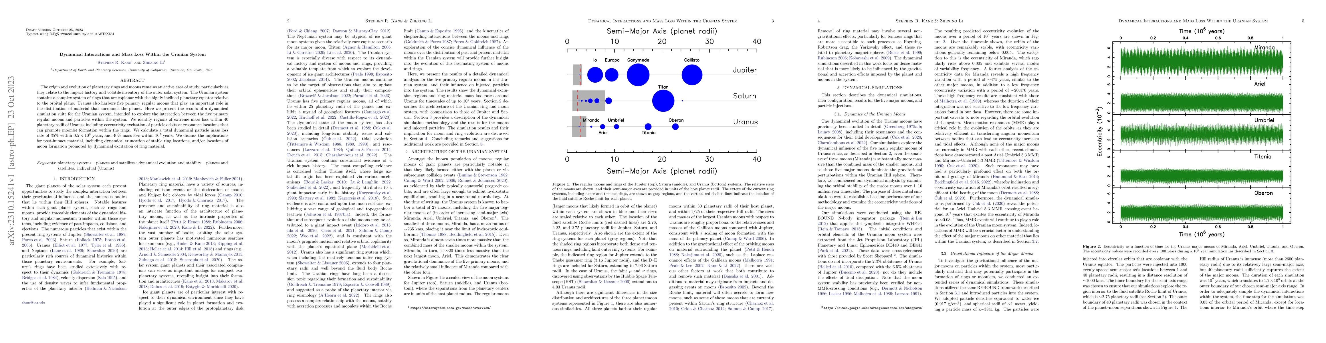 Thumbnail for Dynamical Interactions and Mass Loss Within the Uranian System
