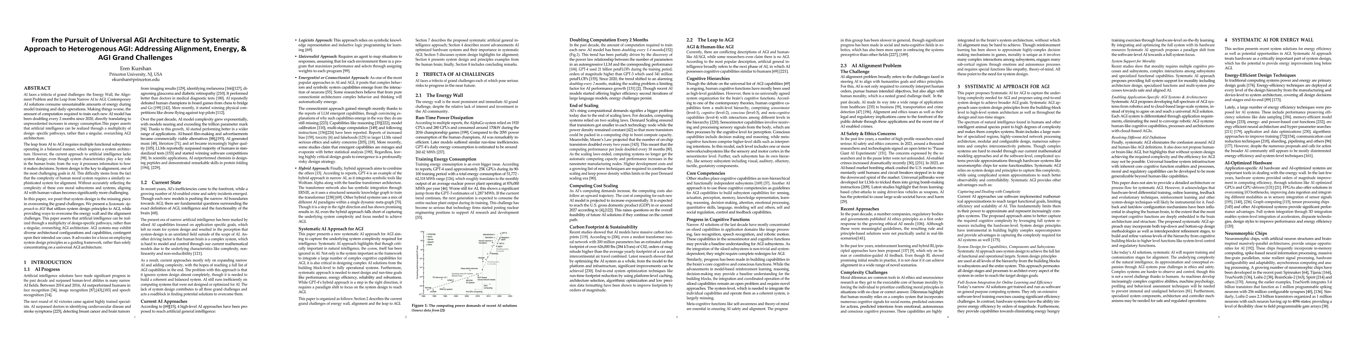 Thumbnail for Systematic AI Approach for AGI: Addressing Alignment, Energy, and AGI
  Grand Challenges