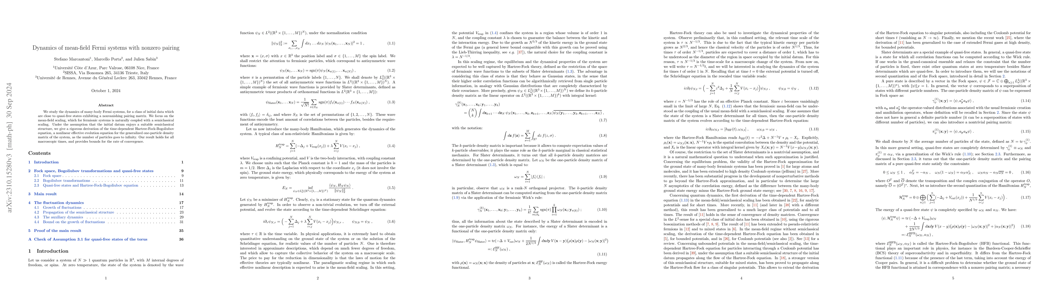 Thumbnail for Dynamics of mean-field Fermi systems with nonzero pairing