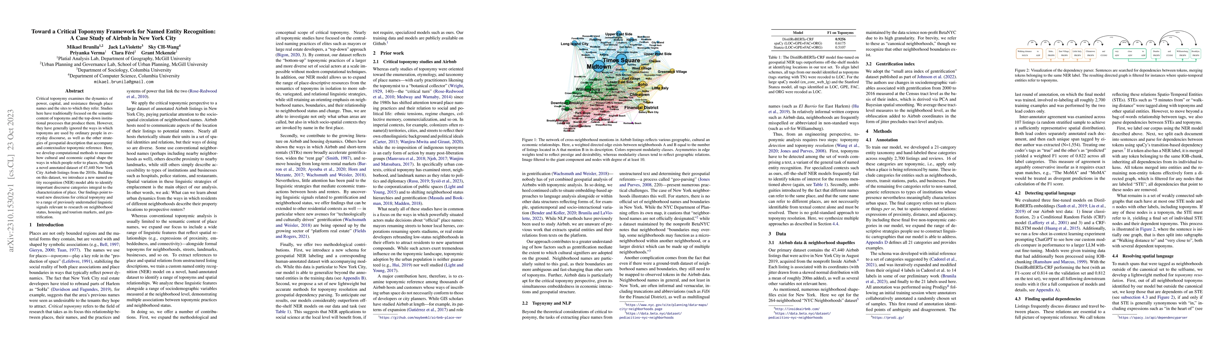 Thumbnail for Toward a Critical Toponymy Framework for Named Entity Recognition: A
  Case Study of Airbnb in New York City