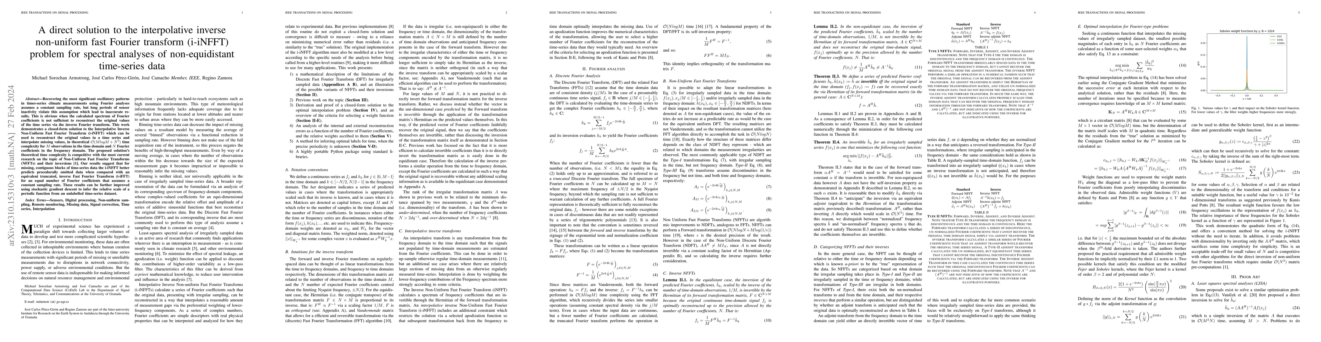 Thumbnail for A direct solution to the interpolative inverse non-uniform fast Fourier
  transform problem for spectral analyses of non-equidistant time-series data