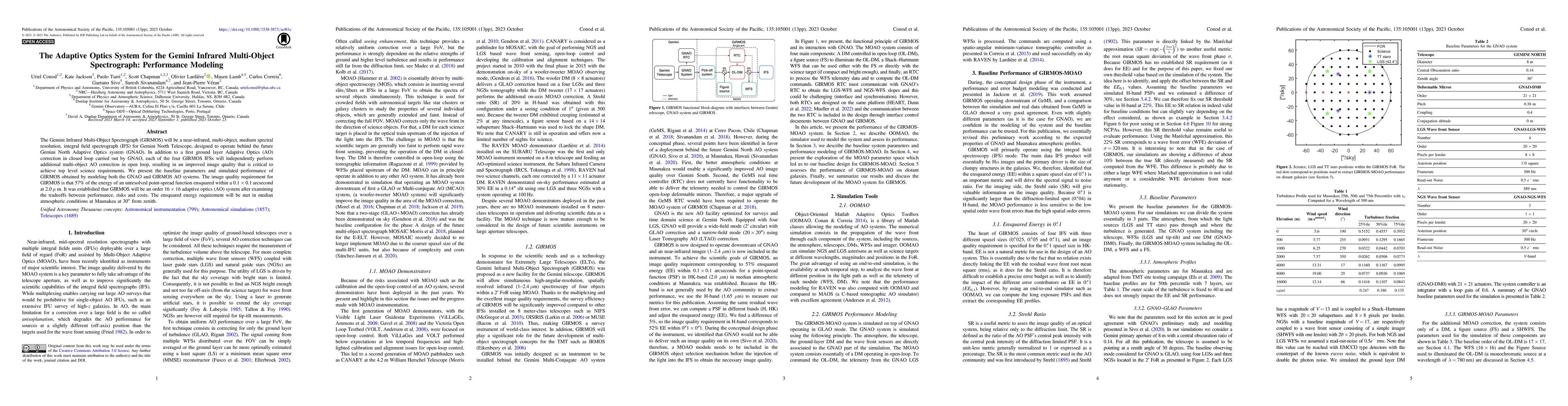 Thumbnail for The Adaptive Optics System for the Gemini Infrared Multi-Object
  Spectrograph: Performance Modeling