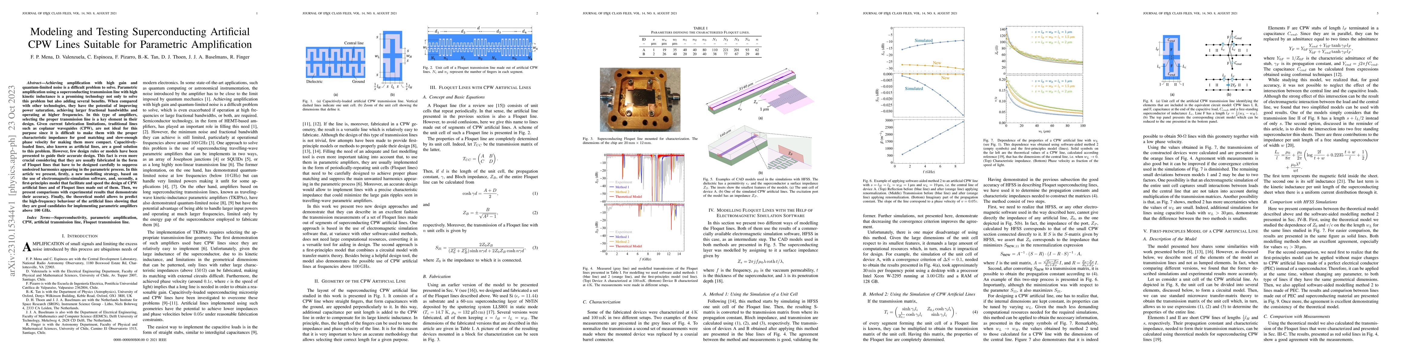 Thumbnail for Modeling and Testing Superconducting Artificial CPW Lines Suitable for
  Parametric Amplification