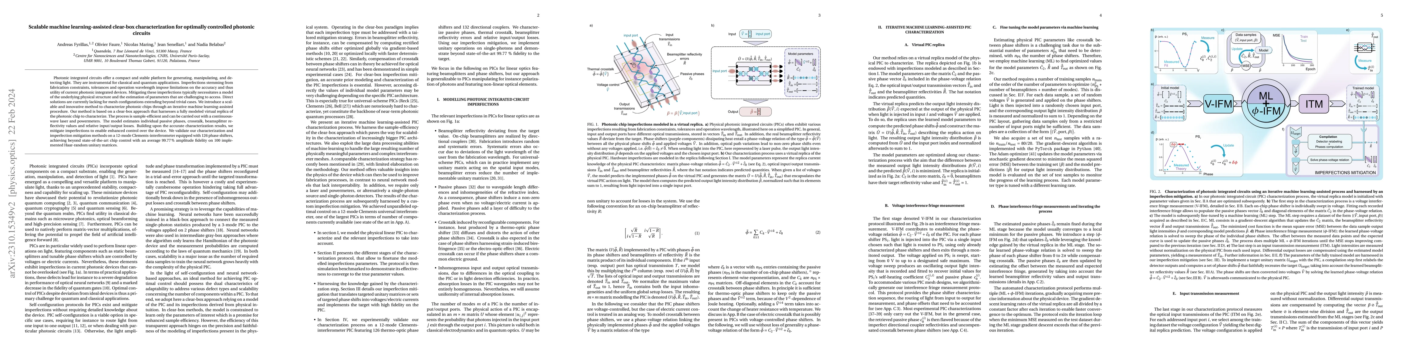 Thumbnail for Scalable machine learning-assisted clear-box characterization for
  optimally controlled photonic circuits