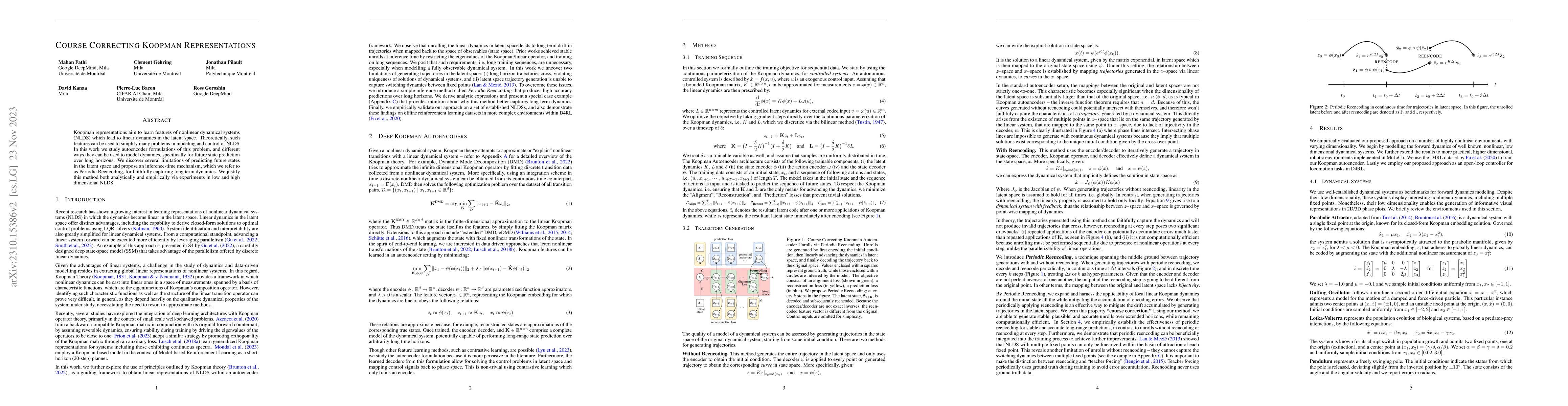 Thumbnail for Course Correcting Koopman Representations