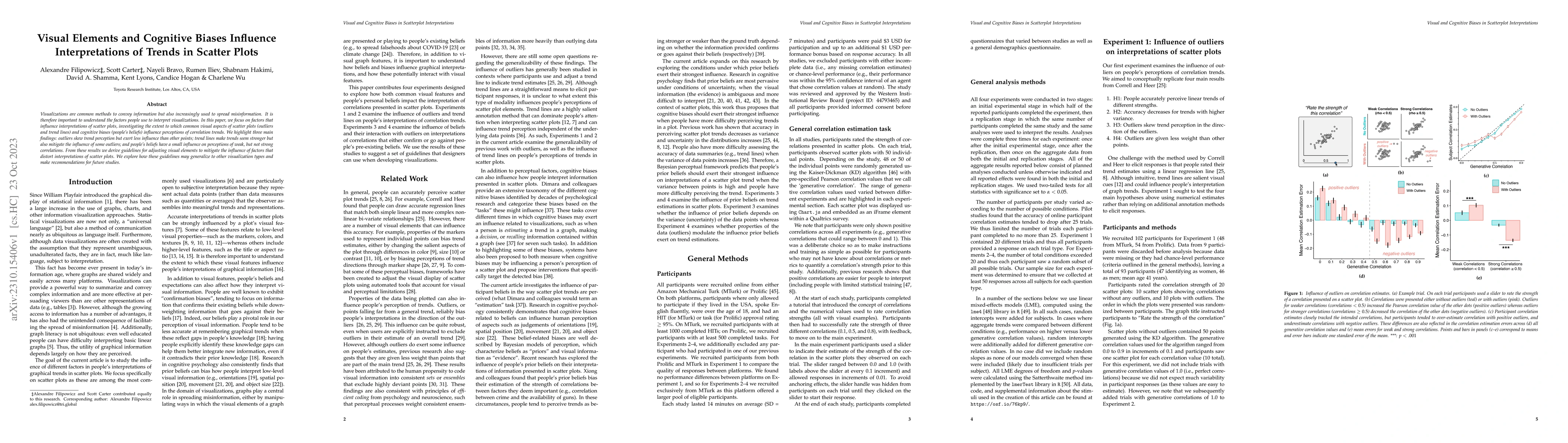 Thumbnail for Visual Elements and Cognitive Biases Influence Interpretations of Trends
  in Scatter Plots