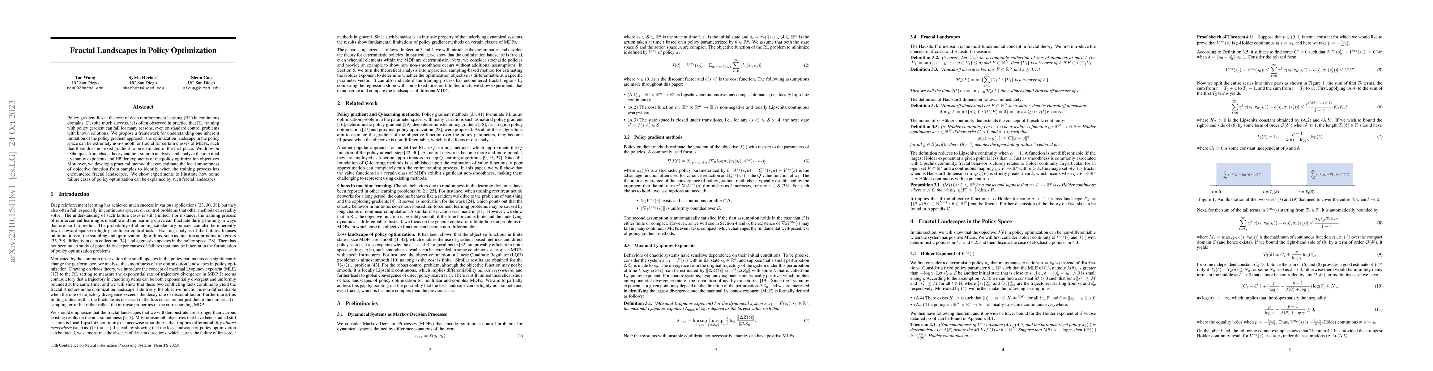 Thumbnail for Fractal Landscapes in Policy Optimization