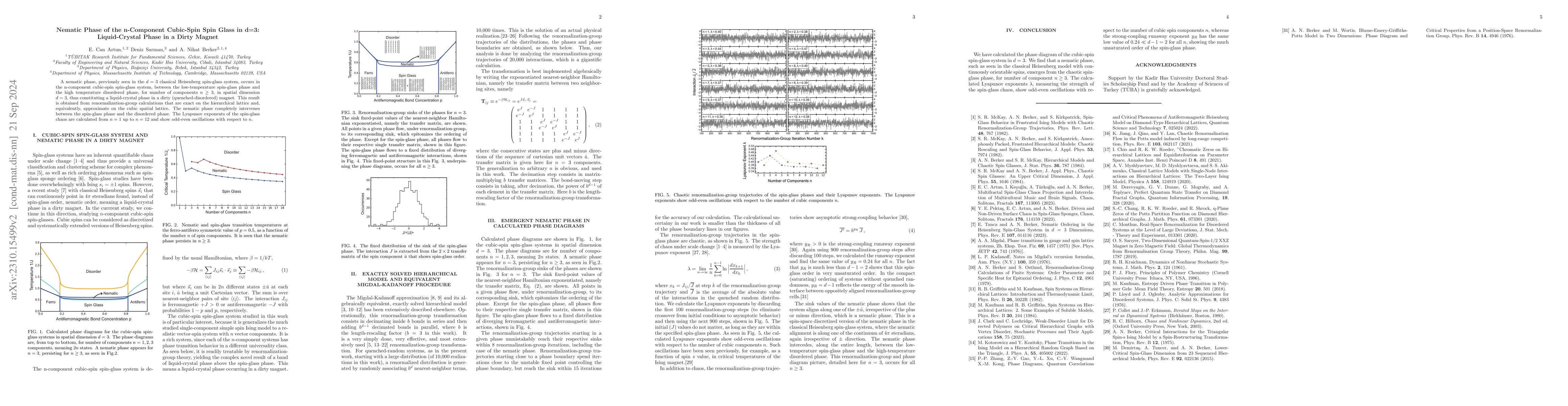 Thumbnail for Nematic Phase of the n-Component Cubic-Spin Spin Glass in d=3:
  Liquid-Crystal Phase in a Dirty Magnet