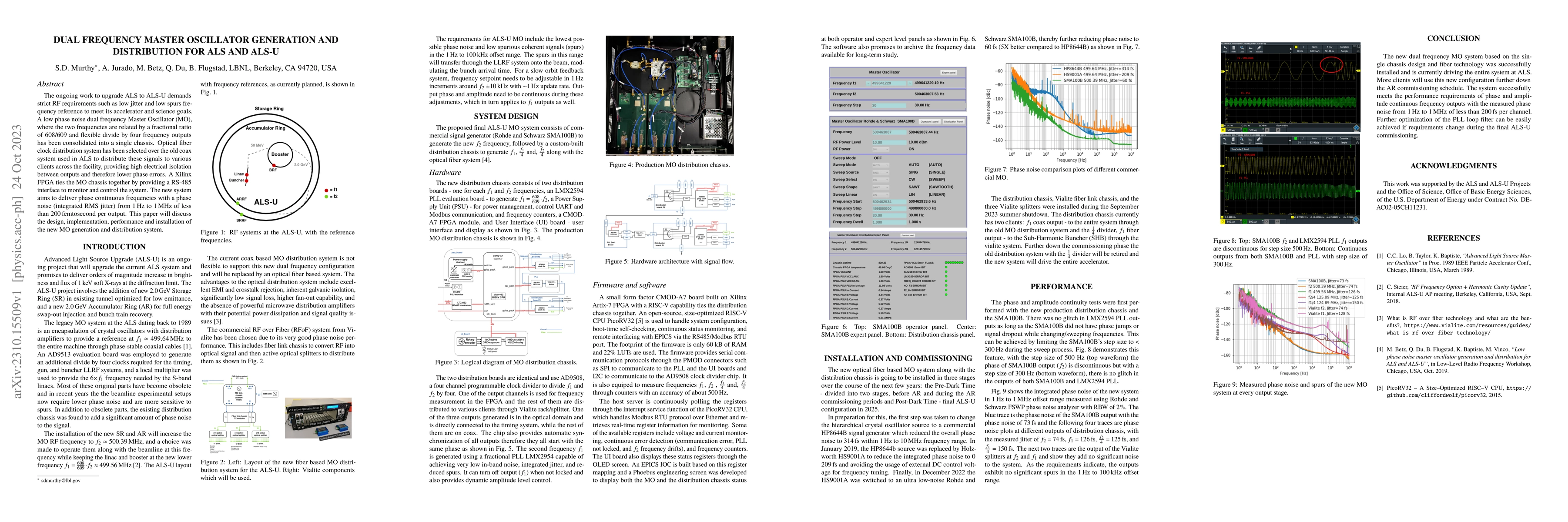 Thumbnail for Dual frequency master oscillator generation and distribution for ALS and
  ALS-U
