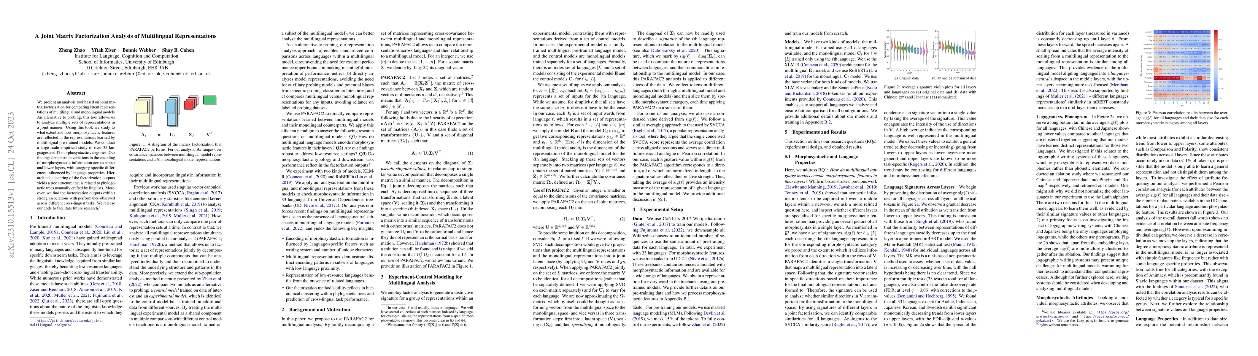 Thumbnail for A Joint Matrix Factorization Analysis of Multilingual Representations