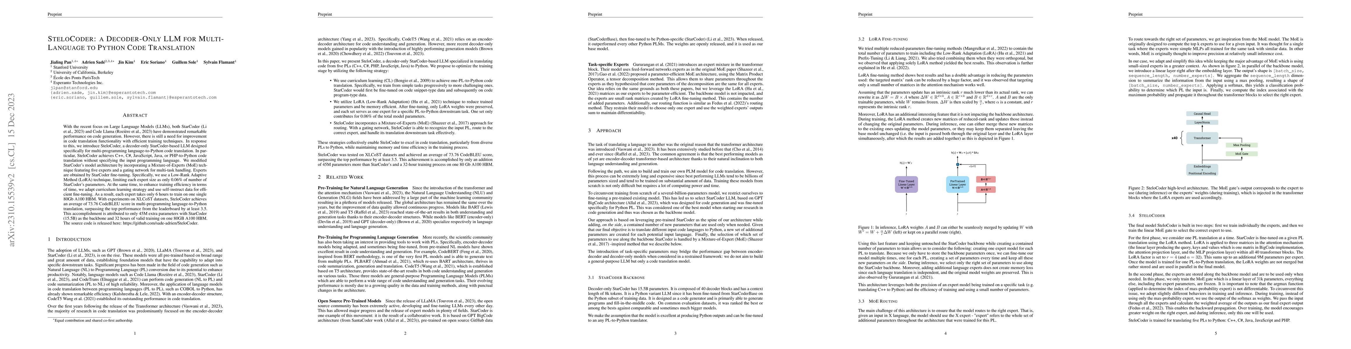 Thumbnail for SteloCoder: a Decoder-Only LLM for Multi-Language to Python Code
  Translation