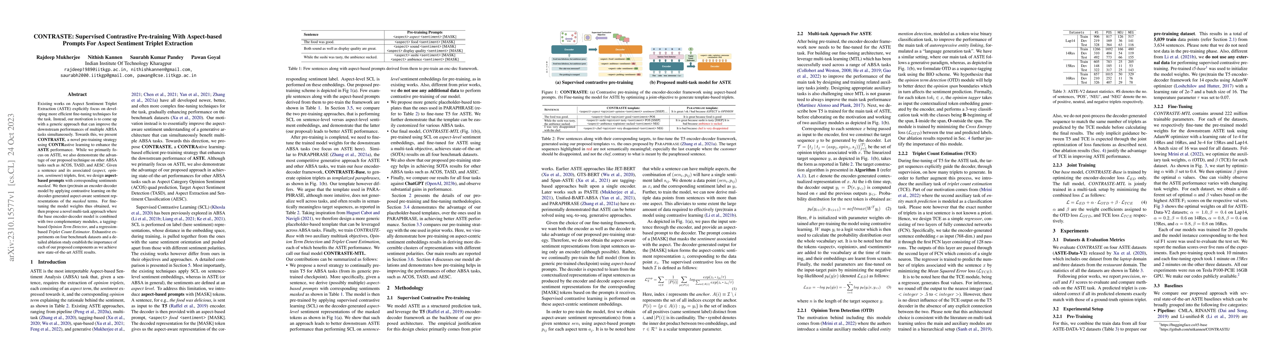 Thumbnail for CONTRASTE: Supervised Contrastive Pre-training With Aspect-based Prompts
  For Aspect Sentiment Triplet Extraction