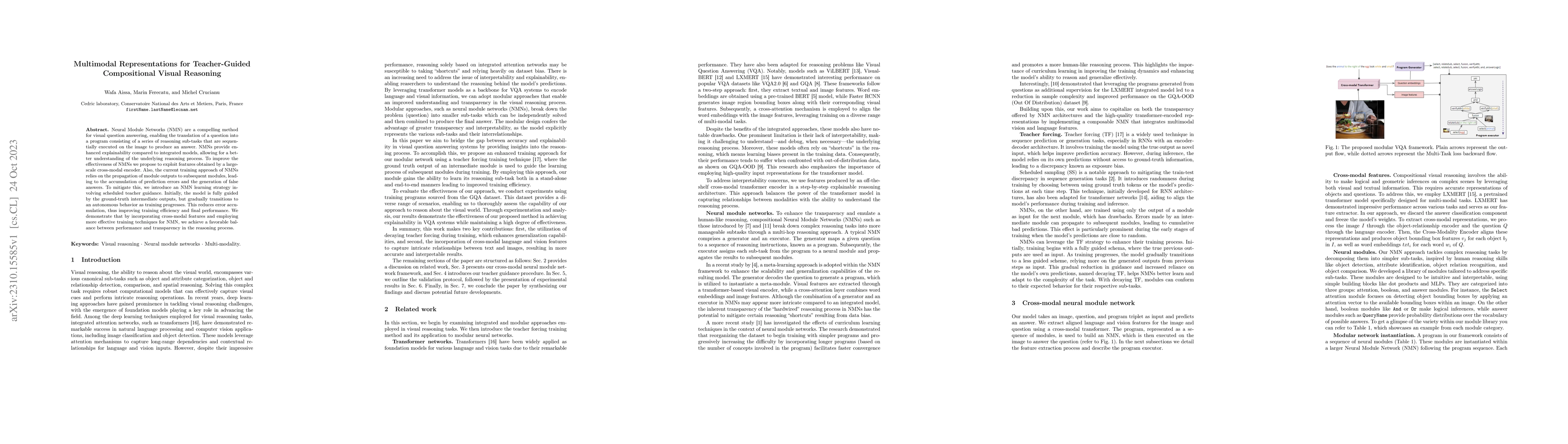 Thumbnail for Multimodal Representations for Teacher-Guided Compositional Visual
  Reasoning