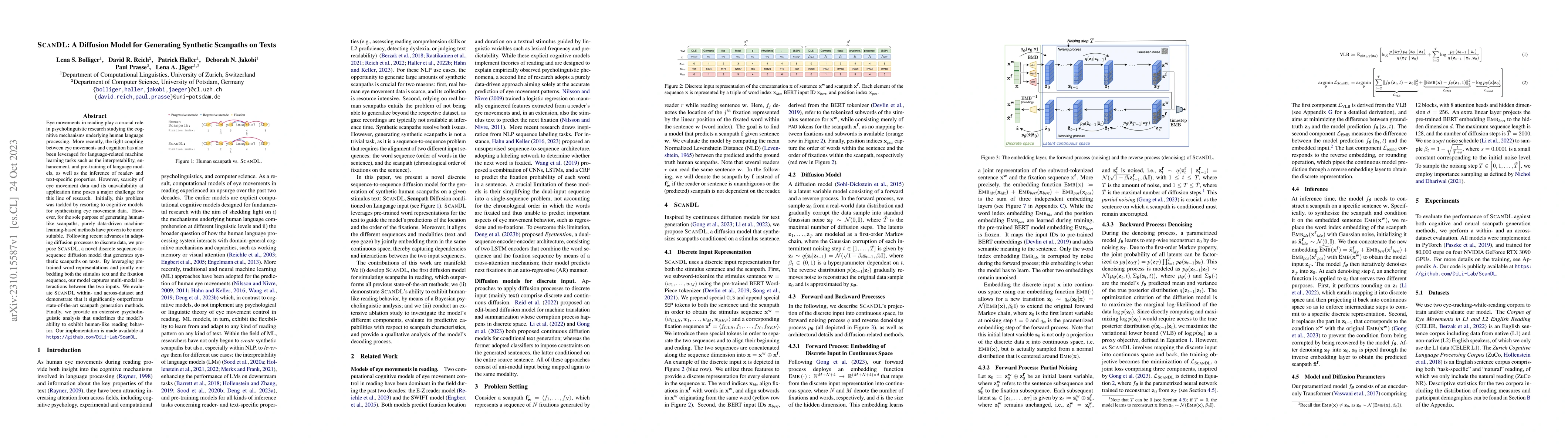 Thumbnail for ScanDL: A Diffusion Model for Generating Synthetic Scanpaths on Texts