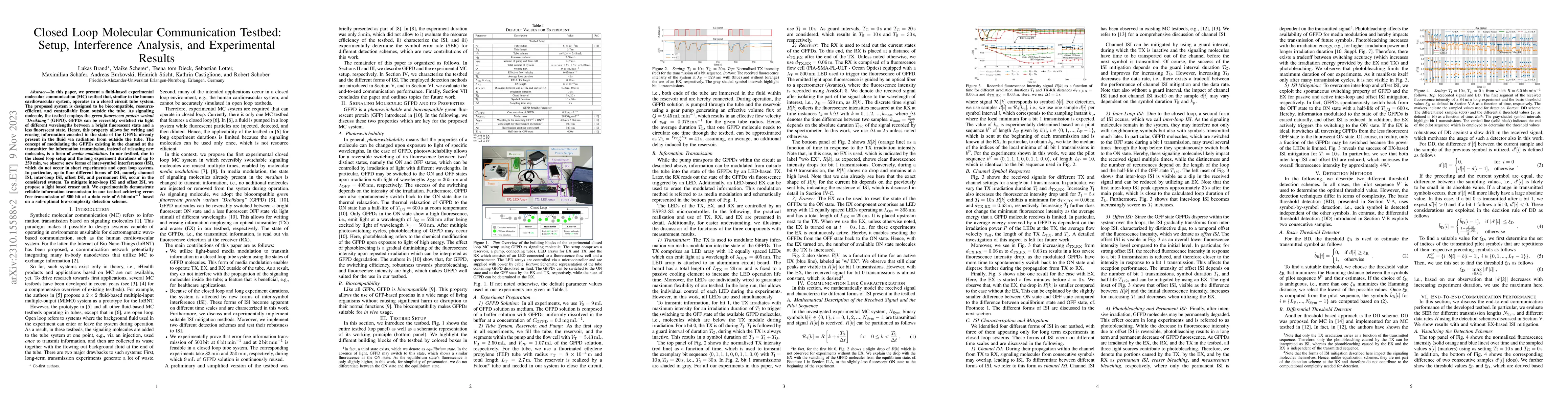 Thumbnail for Closed Loop Molecular Communication Testbed: Setup, Interference
  Analysis, and Experimental Results