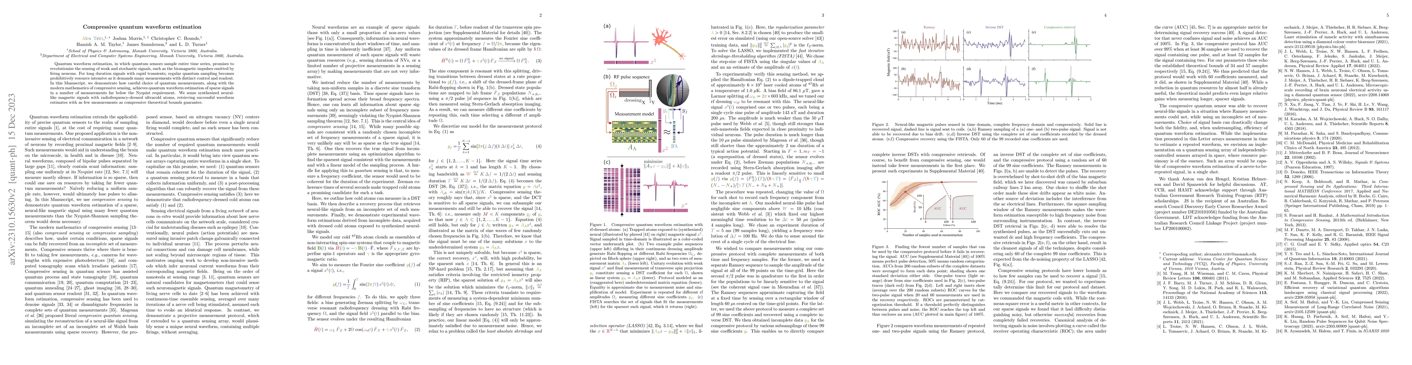 Thumbnail for Compressive quantum waveform estimation