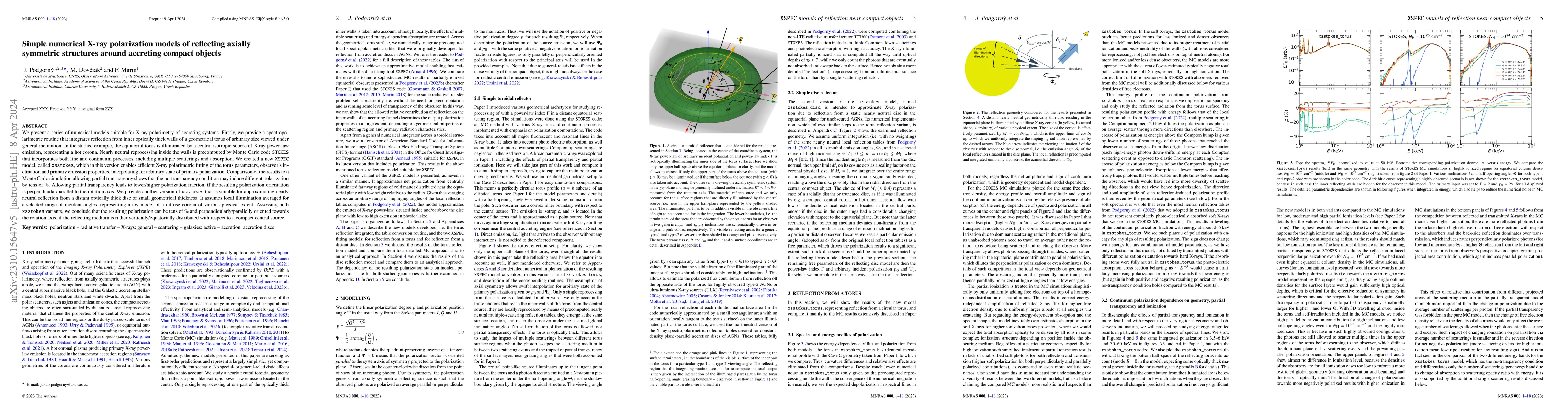 Thumbnail for Simple numerical X-ray polarization models of reflecting axially
  symmetric structures around accreting compact objects