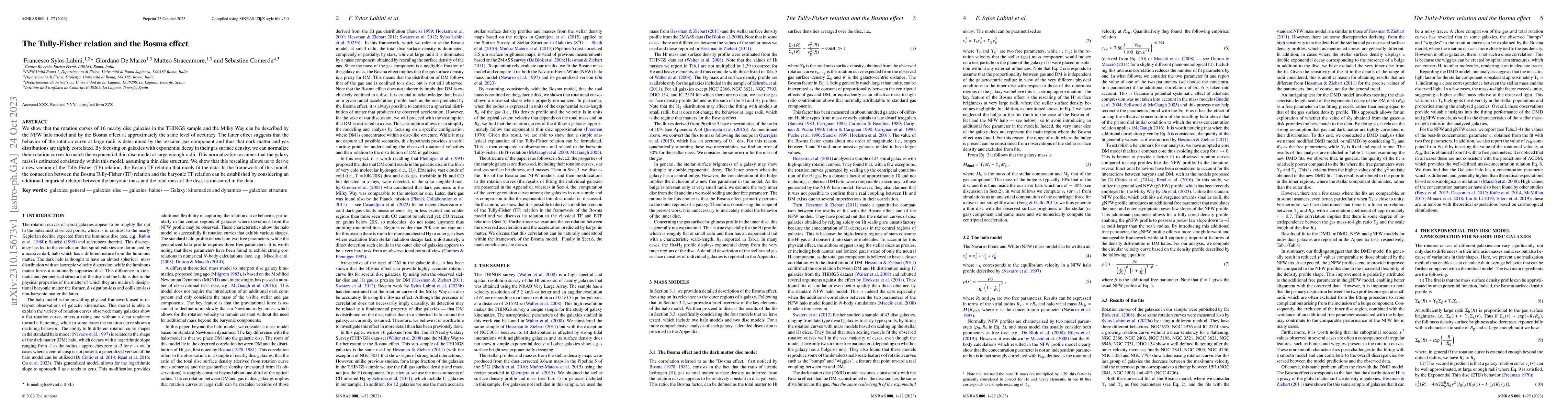 Thumbnail for The Tully-Fisher relation and the Bosma effect