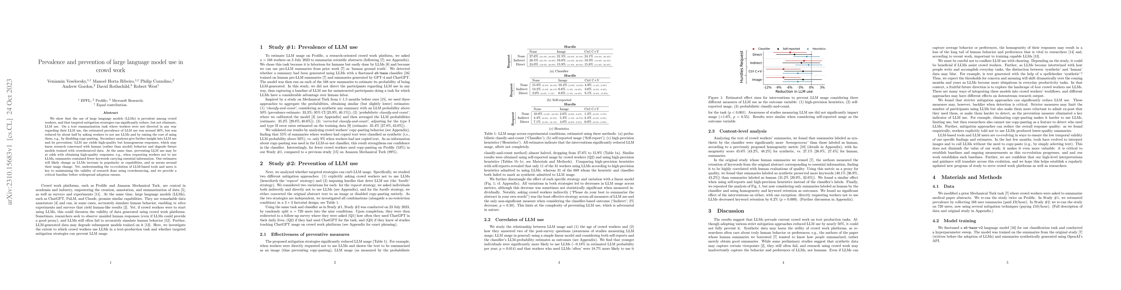Thumbnail for Prevalence and prevention of large language model use in crowd work