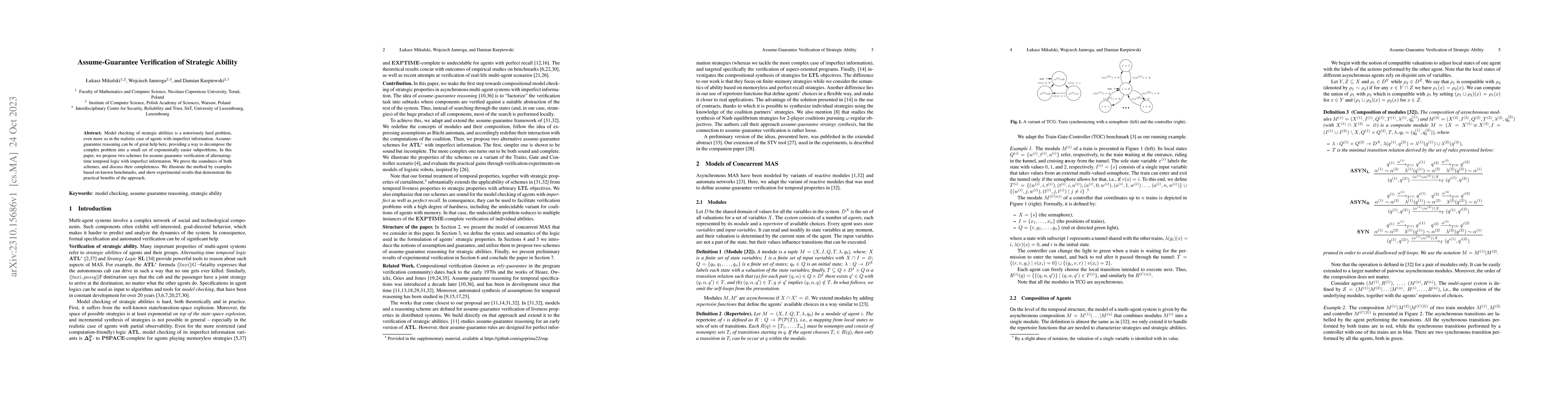 Thumbnail for Assume-Guarantee Verification of Strategic Ability