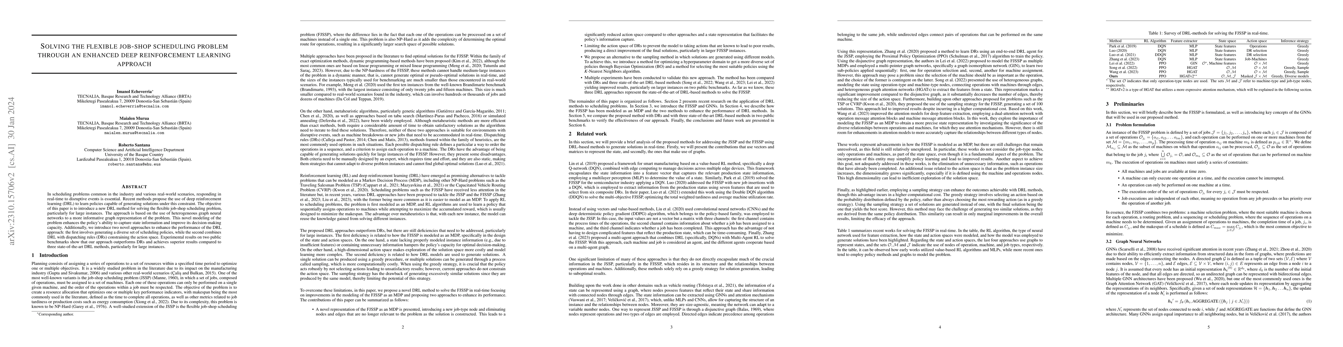 Thumbnail for Solving the flexible job-shop scheduling problem through an enhanced
  deep reinforcement learning approach