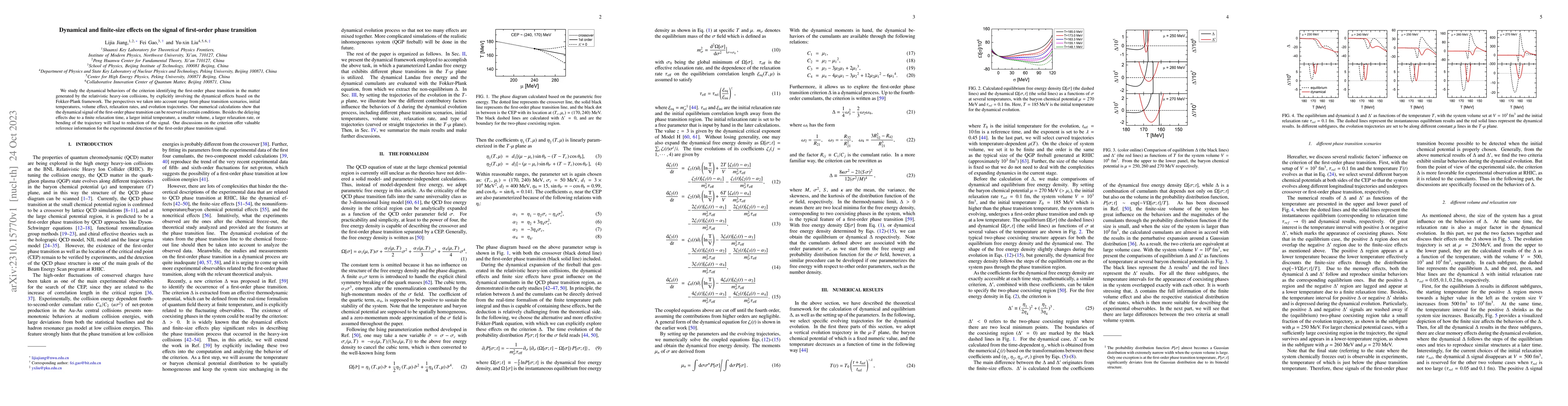 Thumbnail for Dynamical and finite-size effects on the signal of first-order phase
  transition
