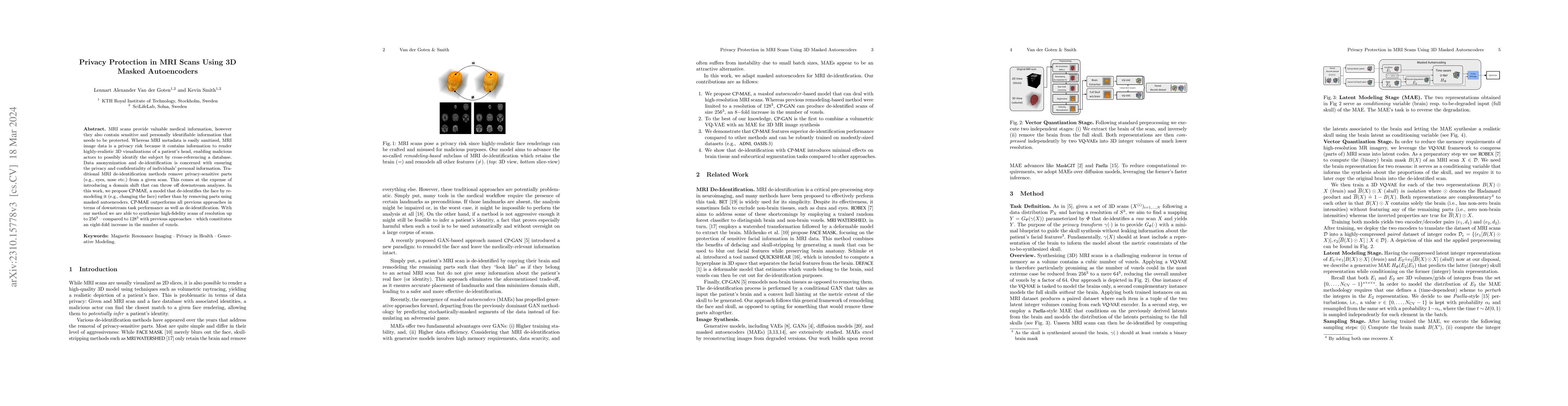 Thumbnail for Privacy Protection in MRI Scans Using 3D Masked Autoencoders