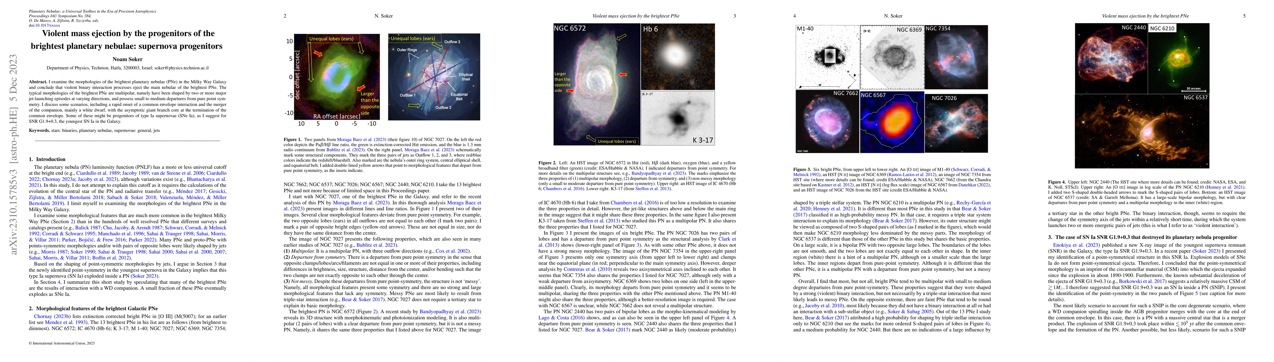 Thumbnail for Violent mass ejection by the progenitors of the brightest planetary
  nebulae: supernova progenitors