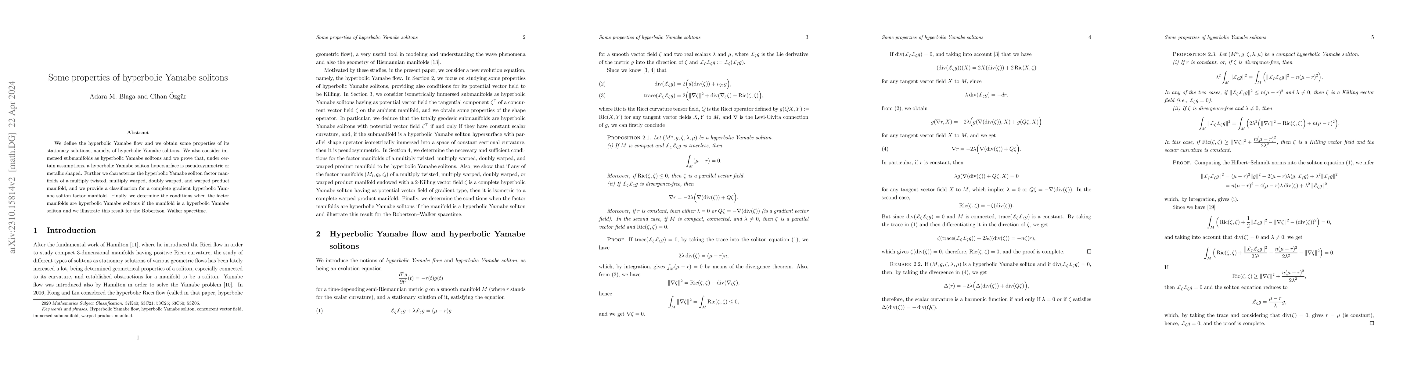 Thumbnail for Some properties of hyperbolic Yamabe solitons