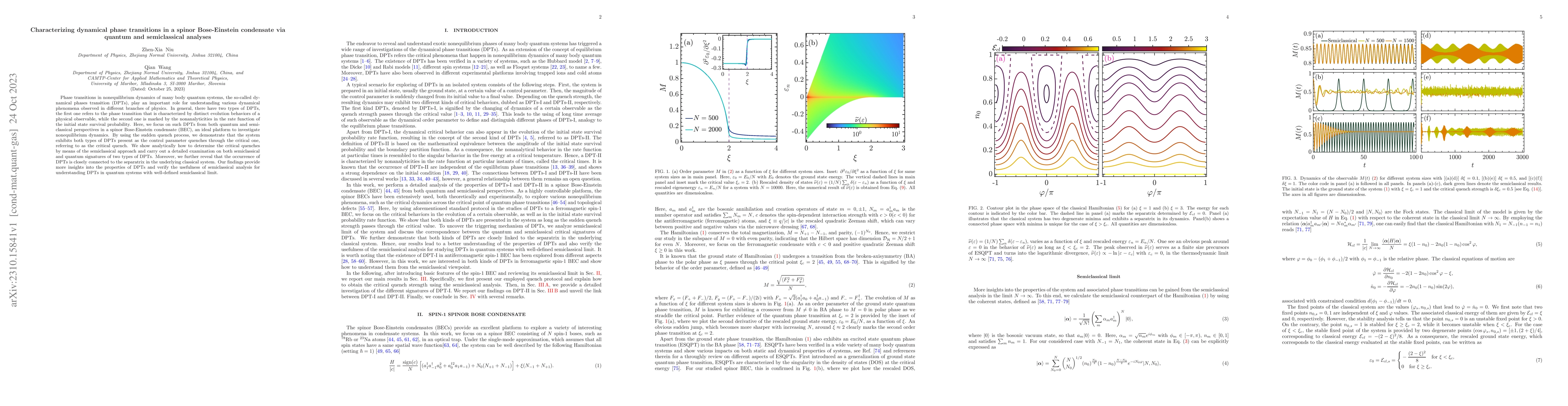 Thumbnail for Characterizing dynamical phase transitions in a spinor Bose-Einstein
  condensate via quantum and semiclassical analyses