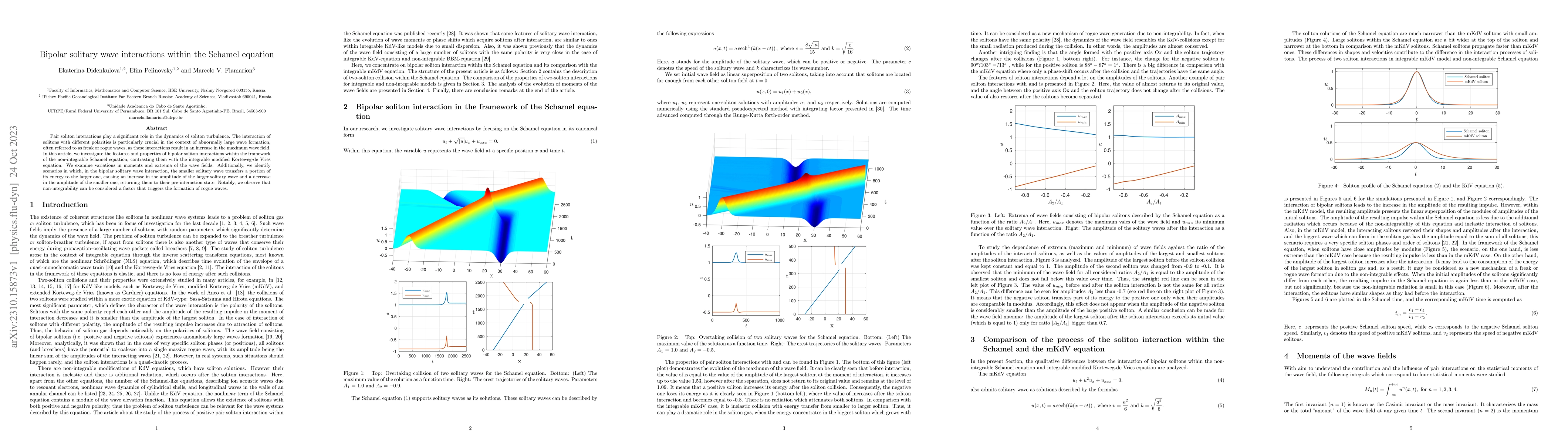 Thumbnail for Bipolar solitary wave interactions within the Schamel equation