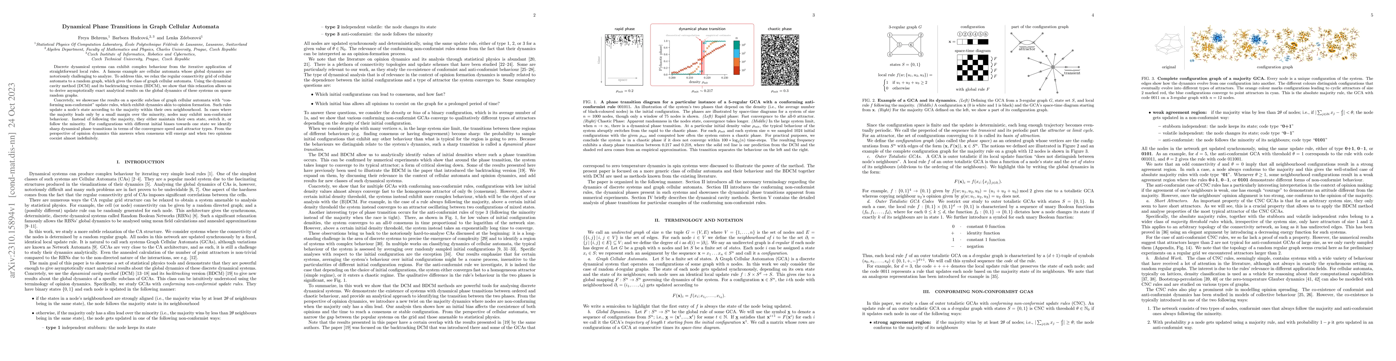 Thumbnail for Dynamical Phase Transitions in Graph Cellular Automata