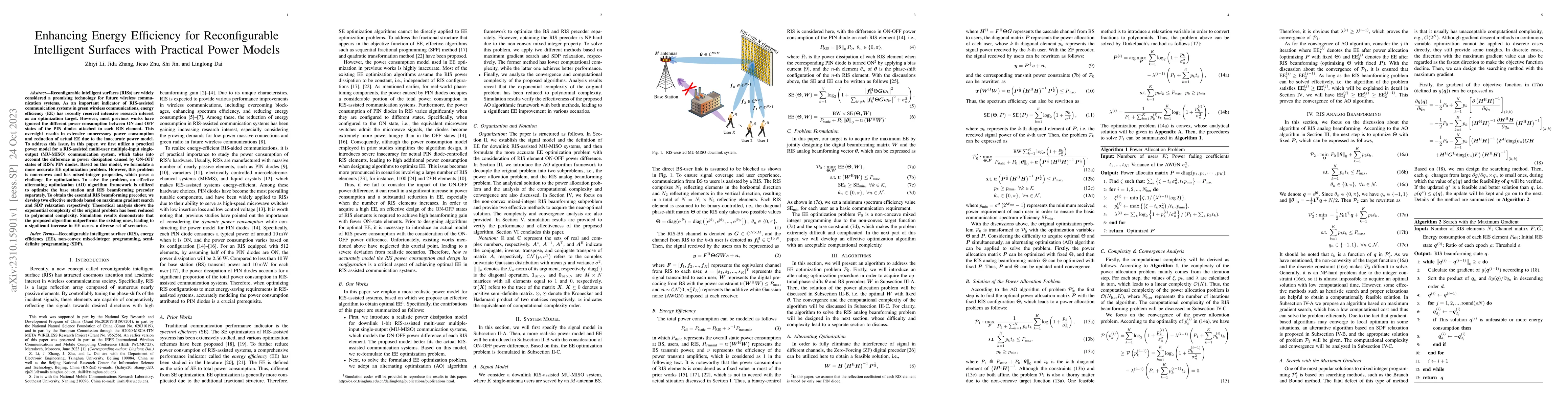 Thumbnail for Enhancing Energy Efficiency for Reconfigurable Intelligent Surfaces with
  Practical Power Models