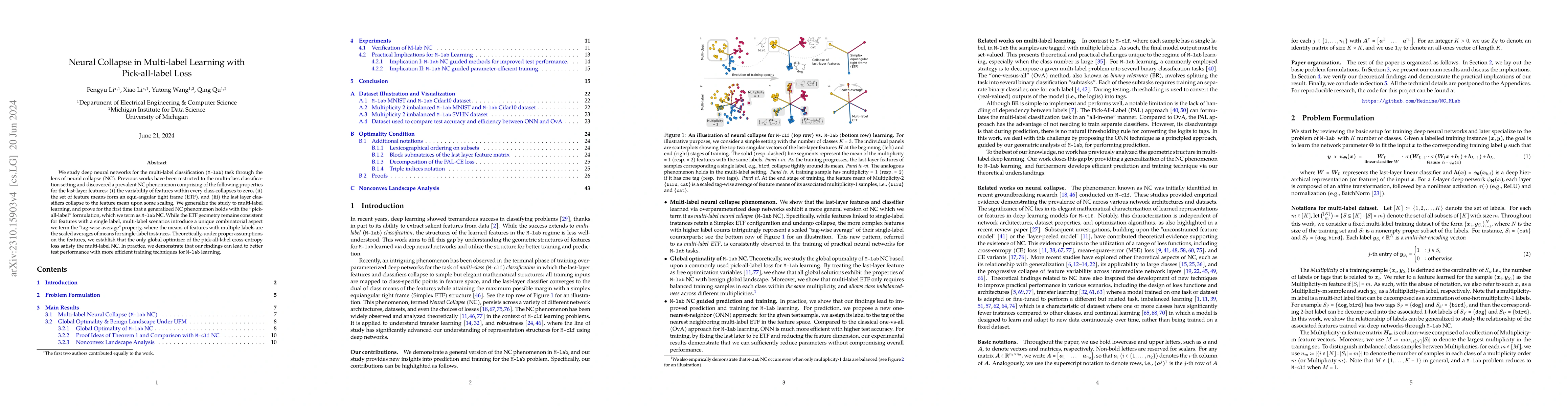 Thumbnail for Neural Collapse in Multi-label Learning with Pick-all-label Loss