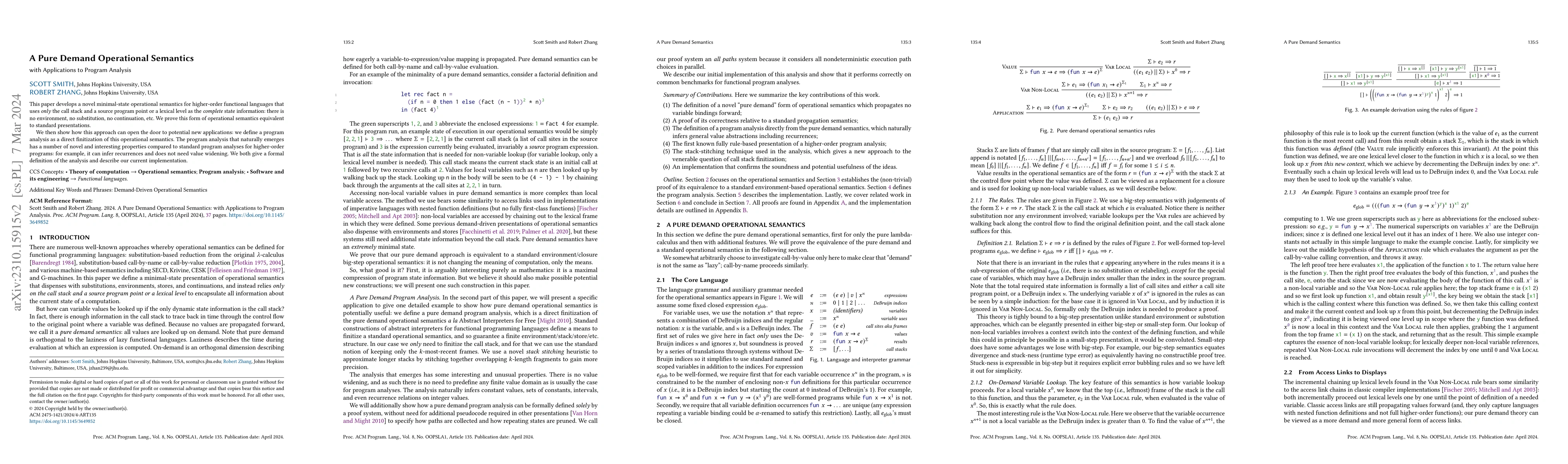 Thumbnail for A Pure Demand Operational Semantics with Applications to Program
  Analysis