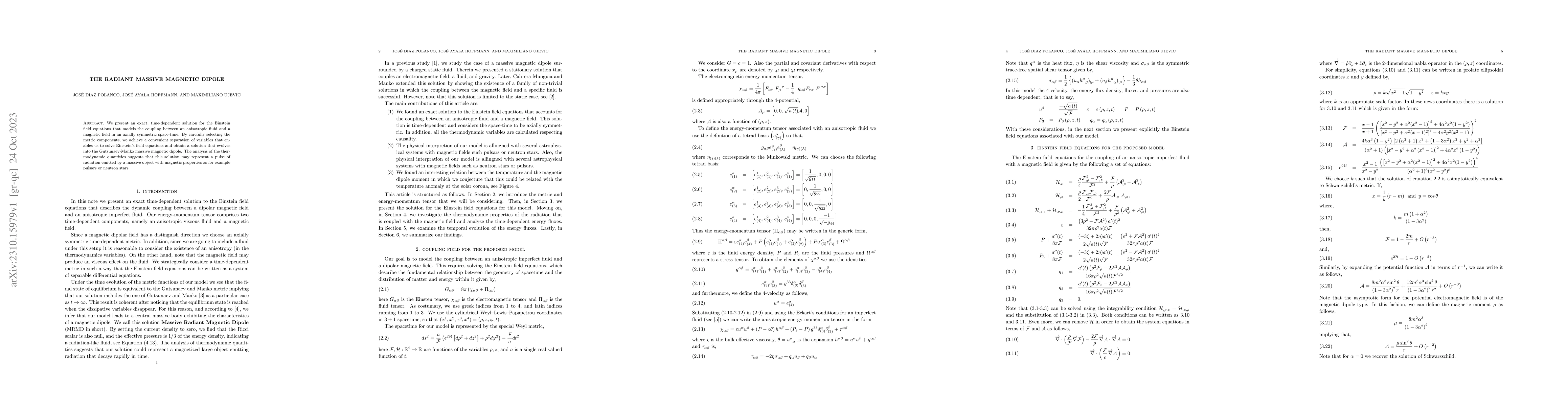 Thumbnail for The Radiant Massive Magnetic Dipole