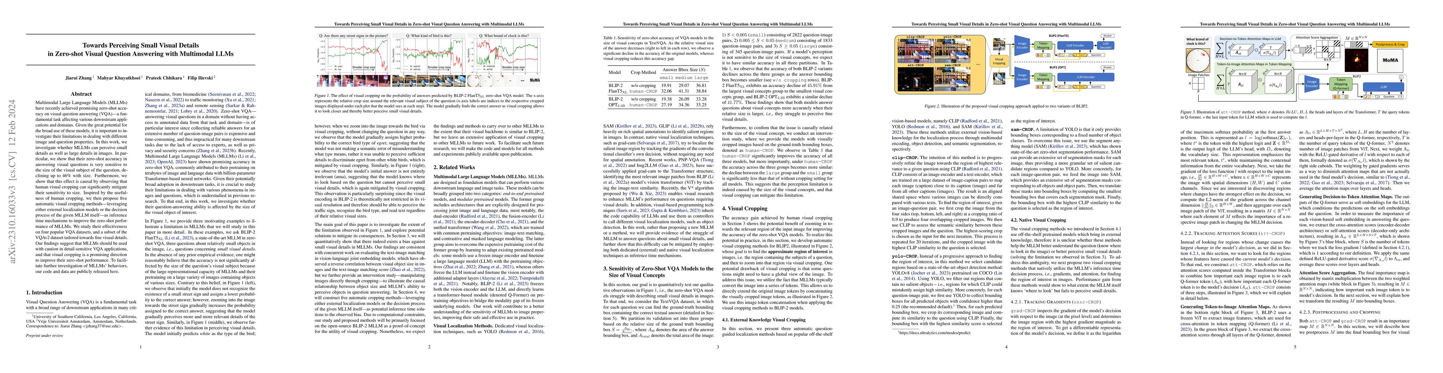Thumbnail for Towards Perceiving Small Visual Details in Zero-shot Visual Question
  Answering with Multimodal LLMs