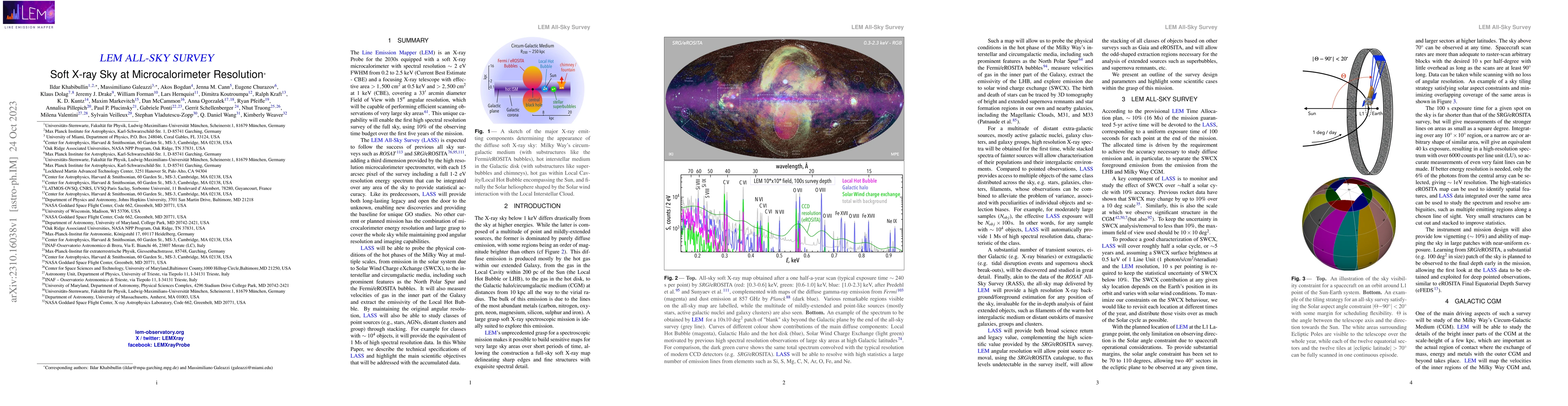 Thumbnail for LEM All-Sky Survey: Soft X-ray Sky at Microcalorimeter Resolution